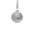 Zodax 3.25" Shiny Silver Metallic Glass Ball Christmas Ornaments, Set of 6