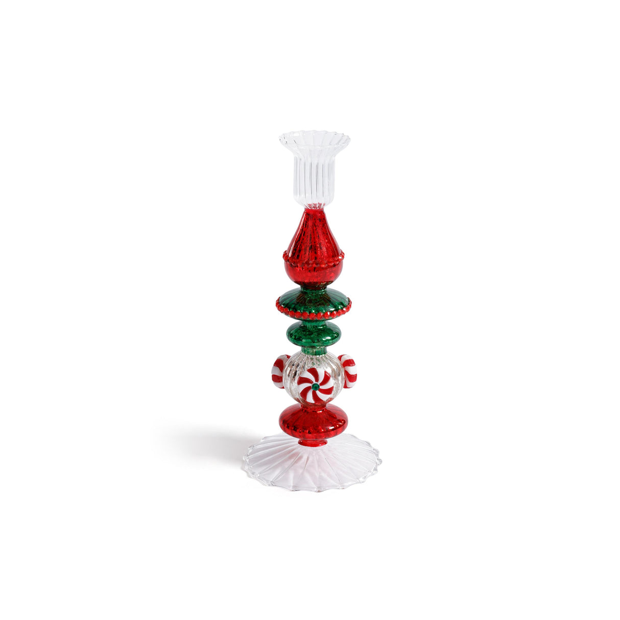 Zodax 9" Holiday Mercury Glass Taper Candle Holders, Set of 4