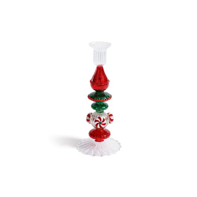 Zodax 9" Holiday Mercury Glass Taper Candle Holders, Set of 4