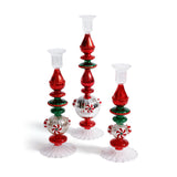 Zodax 13" Holiday Mercury Glass Taper Candle Holders, Set of 4