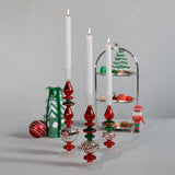 Zodax 13" Holiday Mercury Glass Taper Candle Holders, Set of 4