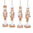 Zodax Adelard Gingerbread Soldier Resin Ornaments, 12 Hanging Pieces (3 Sets of 4 Assorted)
