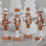 Zodax Adelard Gingerbread Soldier Resin Ornaments, 12 Hanging Pieces (3 Sets of 4 Assorted)