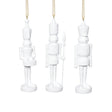 Zodax White Patrice Soldier Holiday Ornaments, 6 Hanging Pieces (2 Sets of 3 Assorted)
