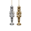 Zodax Silver & Gold Hartwin Metallic Nutcracker Holiday Hanging Ornaments, Set of 6