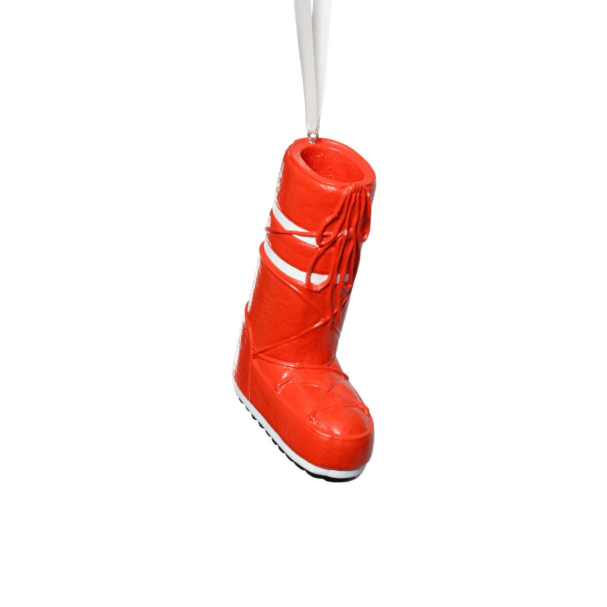 Zodax Red Aprs Ski Boot Holiday Ornaments, 6 Hanging Pieces (3 Sets of 2 Assorted Sizes)