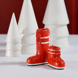 Zodax Red Aprs Ski Boot Holiday Ornaments, 6 Hanging Pieces (3 Sets of 2 Assorted Sizes)