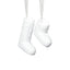 Zodax White Aprs Ski Boot Holiday Ornaments, 6 Hanging Pieces (3 Sets of 2 Assorted Sizes)