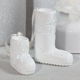 Zodax White Aprs Ski Boot Holiday Ornaments, 6 Hanging Pieces (3 Sets of 2 Assorted Sizes)