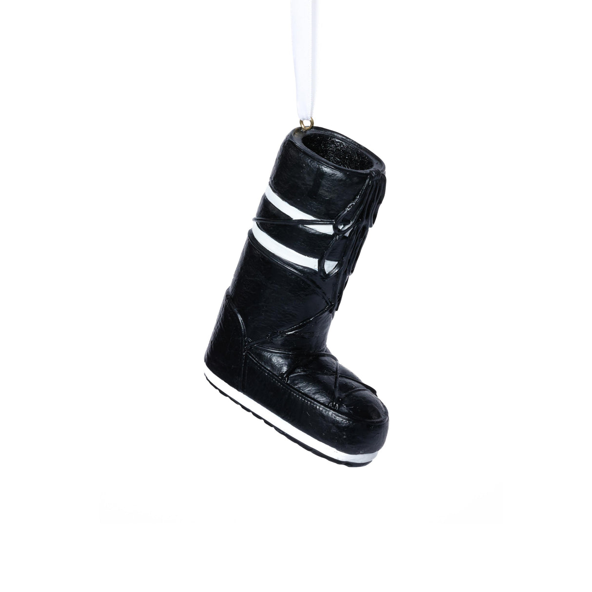 Zodax Black Aprs Ski Boot Holiday Ornaments, 6 Hanging Pieces (3 Sets of 2 Assorted Sizes)