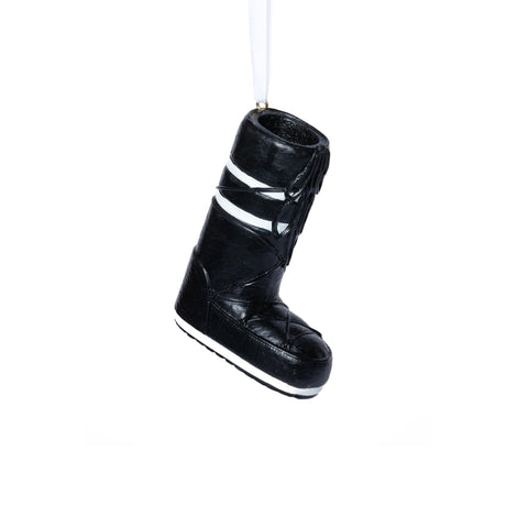 Zodax Black Aprs Ski Boot Holiday Ornaments, 6 Hanging Pieces (3 Sets of 2 Assorted Sizes)