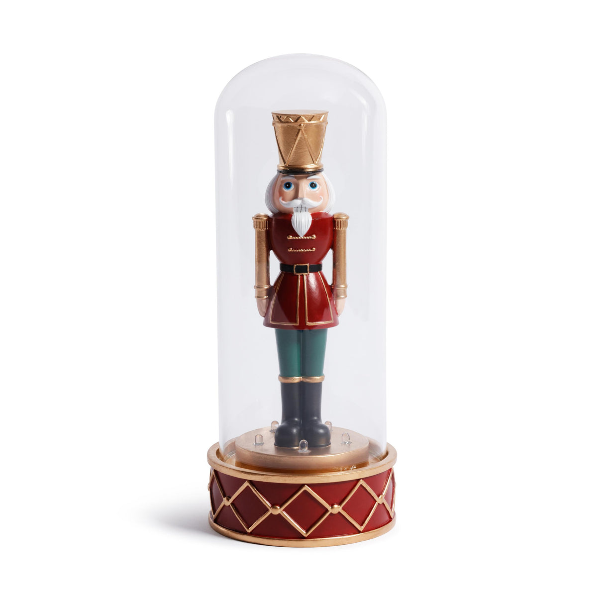 Zodax LED Soldier in Glass Cloche Christmas Tabletop Ornament