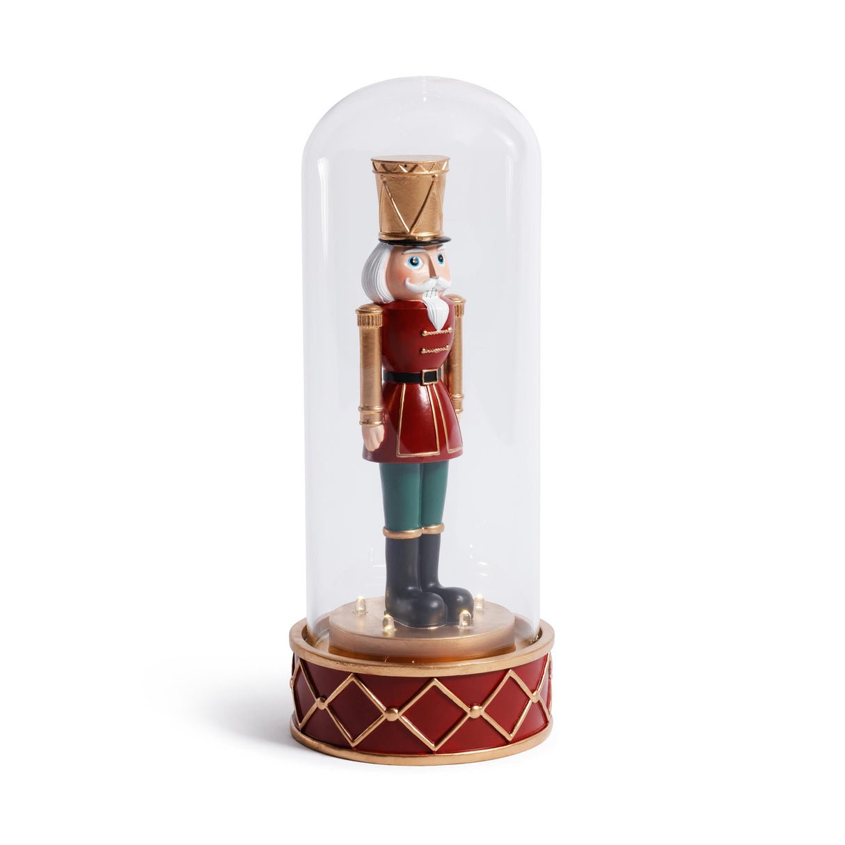 Zodax LED Soldier in Glass Cloche Christmas Tabletop Ornament