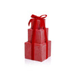 Zodax 8.5" Red Stacked Presents Holiday Decorative Resin Figurine