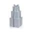 Zodax 16.5" Silver Stacked Presents Holiday Decorative Resin Figurine