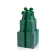 Zodax 16.5" Green Stacked Presents Holiday Decorative Resin Figurine