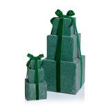 Zodax 16.5" Green Stacked Presents Holiday Decorative Resin Figurine