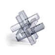 Zodax Smoke Crystal Glass Interlocking Bookend