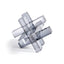 Zodax Smoke Crystal Glass Interlocking Bookend