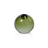 Zodax Round Green Romy Decorative Crystal Glass Taper Candle Holder