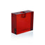 Zodax Rectangular Red Romy Decorative Crystal Glass Taper Candle Holder