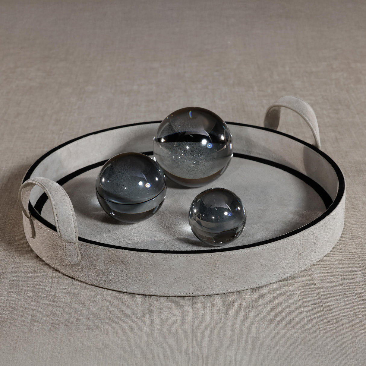 Zodax Smoke Decorative Crystal Glass Ball, 4.5" Diameter