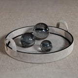 Zodax Smoke Decorative Crystal Glass Ball, 4.5" Diameter