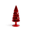 Zodax Red Mercury Glass Christmas Tabletop Trees, Set of 4, 9" Tall