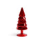 Zodax Red Mercury Glass Christmas Tabletop Trees, Set of 4, 9" Tall