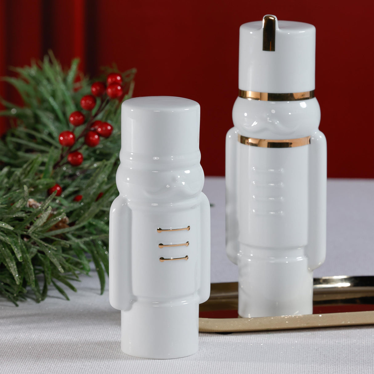 Zodax Holiday Snow Soldier Porcelain, Decorative Seasonal Tabletop Dcor