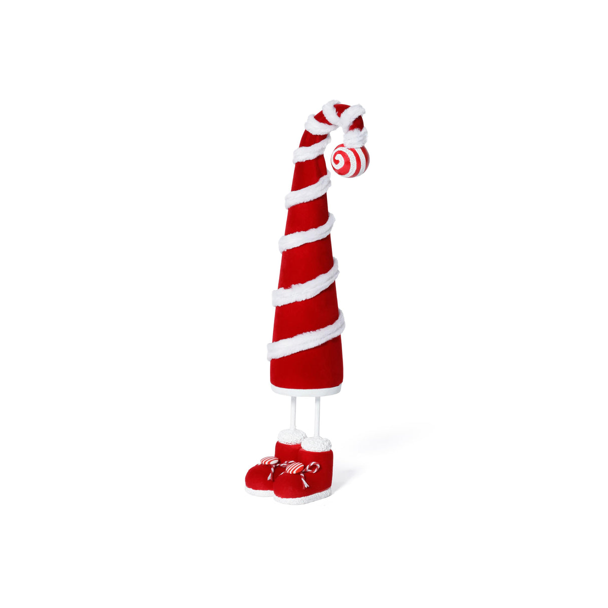 Zodax 13" Whimsical Candy Cane Hat Christmas Figure