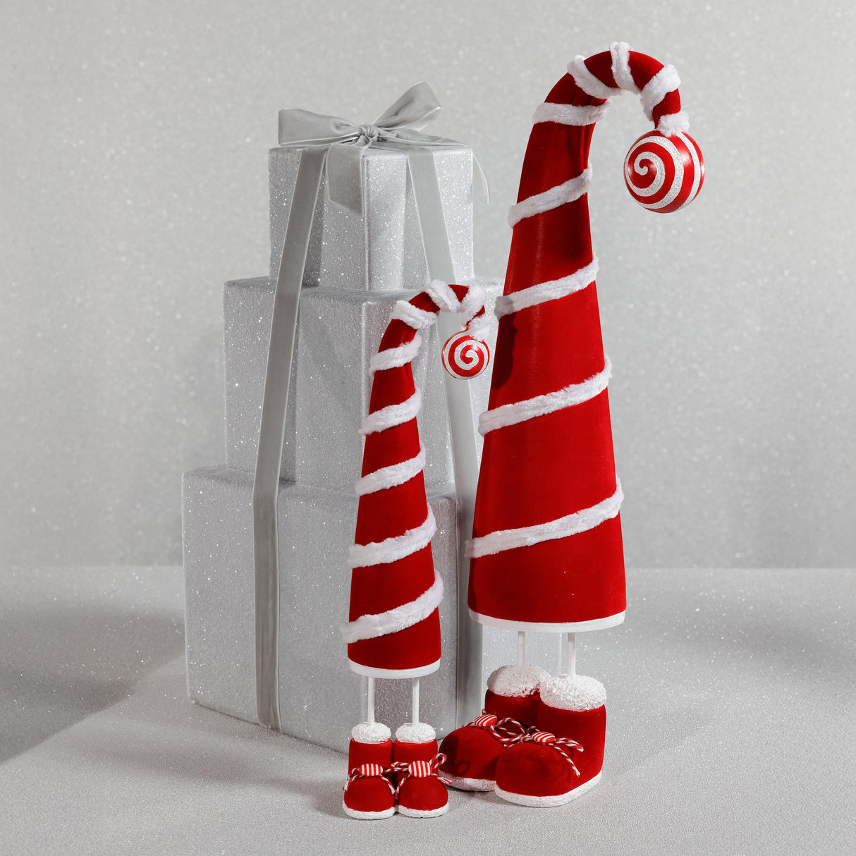 Zodax 19" Whimsical Candy Cane Hat Christmas Figure
