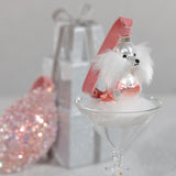 Zodax Glass Standard Poodle Christmas Hanging Ornaments, Set of 12