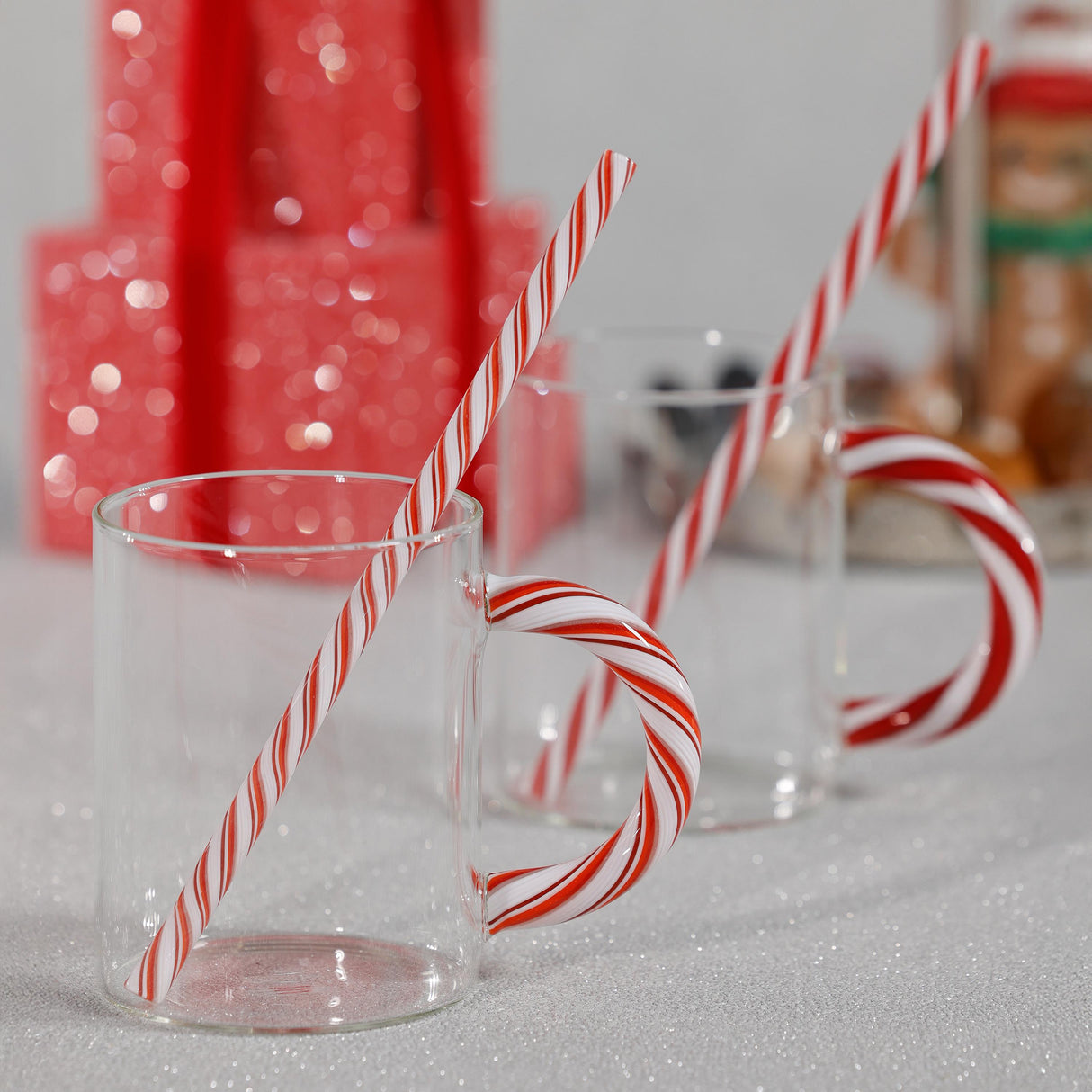 Zodax Holiday Glass Mugs, Set of 5 Assorted Styles