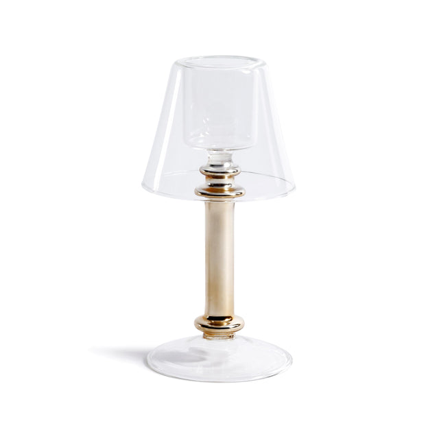 Zodax Gold Isola Glass Tealight Lamp Candle Holder