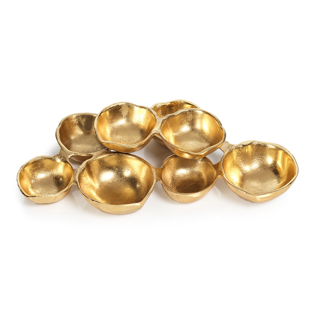 Zodax Ohanna Cluster of 8 Serving Bowls- Gold