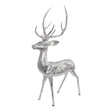 Zodax Corviglia Standing Deer Statue- Aluminum Metal Sculpture