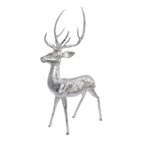 Zodax Corviglia Standing Deer Statue- Aluminum Metal Sculpture