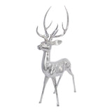Zodax Corviglia Standing Deer Statue- Aluminum Metal Sculpture