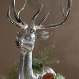 Zodax Corviglia Standing Deer Statue- Aluminum Metal Sculpture