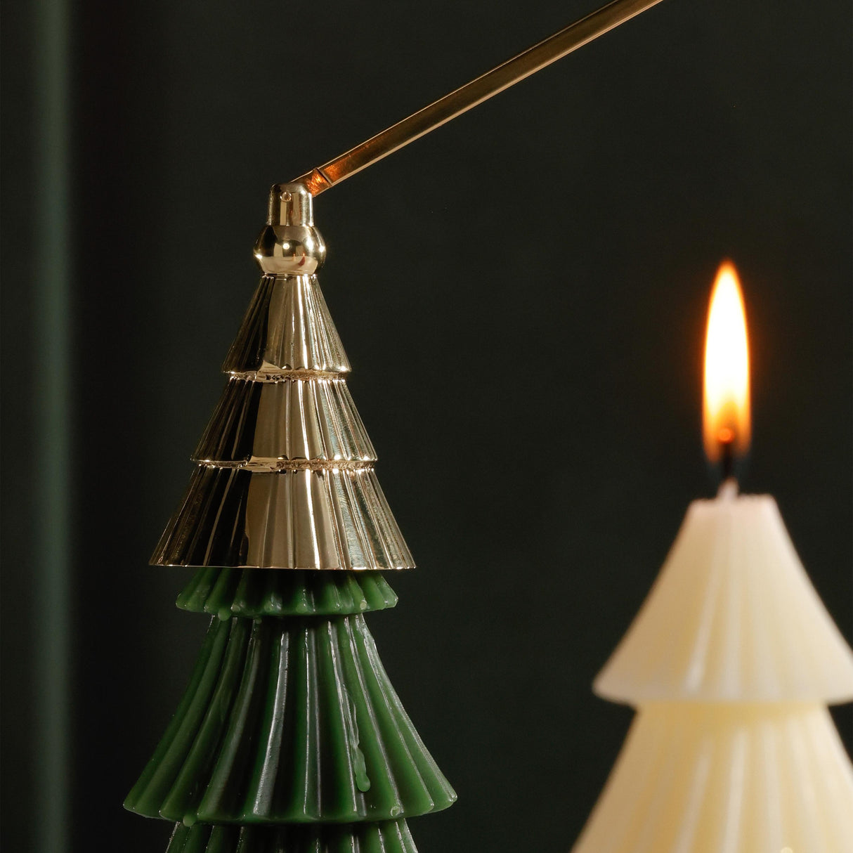 Zodax Gold Christmas Tree Design Brass Candle Snuffer