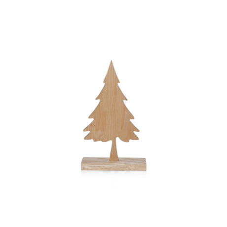 Zodax 10" Natural Ash Wood Silhouette Christmas Tree on Base
