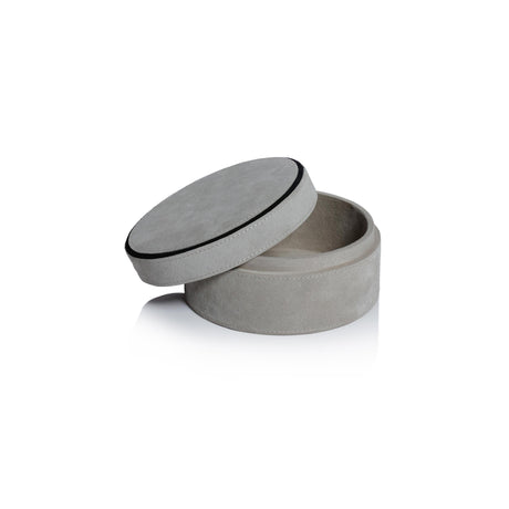 Zodax Small Arden Suede Leather Decorative Box