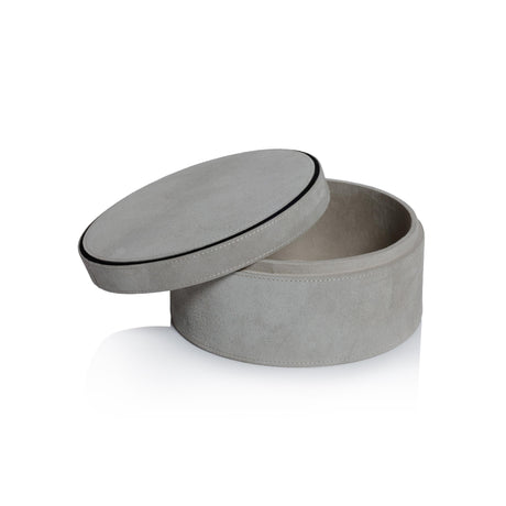 Zodax Large Arden Suede Leather Decorative Box