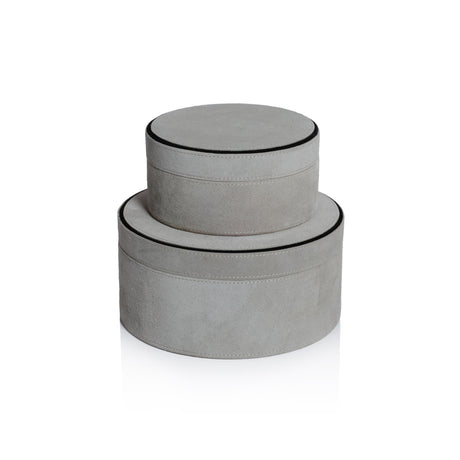 Zodax Large Arden Suede Leather Decorative Box