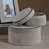 Zodax Large Arden Suede Leather Decorative Box