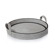 Zodax Arden Suede Leather Round Serving Tray