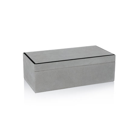 Zodax Medium Arden Suede Leather Decorative Box