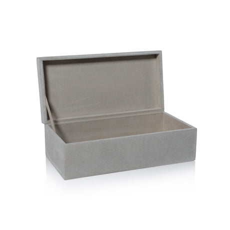 Zodax Medium Arden Suede Leather Decorative Box
