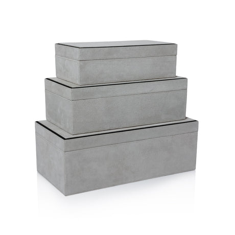 Zodax Medium Arden Suede Leather Decorative Box